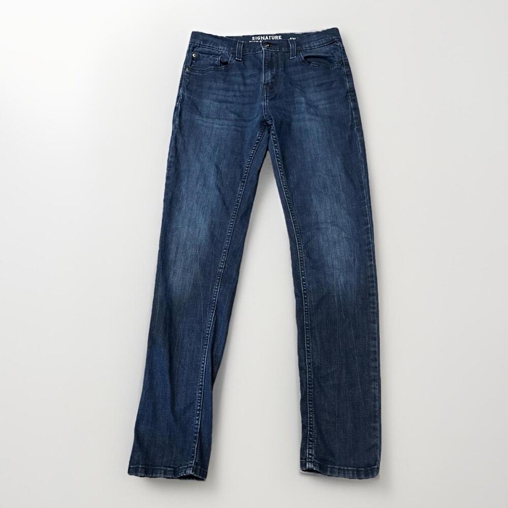 Signature Levi Strauss Jeans Mens‎ 30x32 Blue S26 Skinny Mid Rise 29x30.5